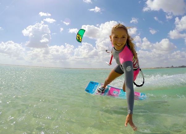 Marie Desandre Navarre, professional kite surfer, benefitted from Guided DolorClast Therapy